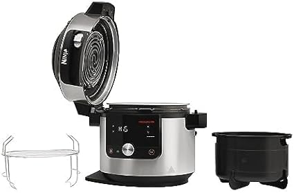 Ninja Foodi Max 14-in-1 Smartlid Multi-Cooker, 7.5 Litre Capacity, OL650, Black/Grey