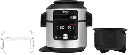 Ninja Foodi Max 14-in-1 Smartlid Multi-Cooker, 7.5 Litre Capacity, OL650, Black/Grey