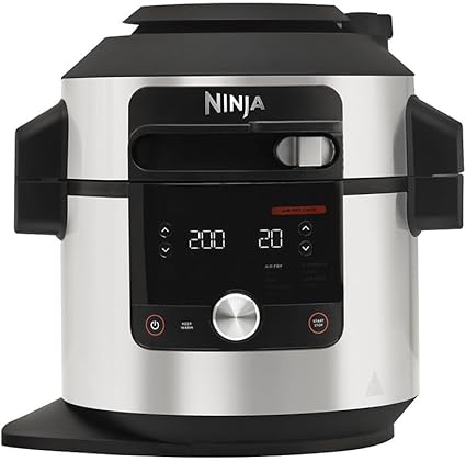 Ninja Foodi Max 14-in-1 Smartlid Multi-Cooker, 7.5 Litre Capacity, OL650, Black/Grey