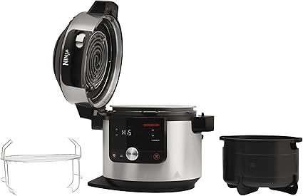 Ninja Foodi Max 14-in-1 Smartlid Multi-Cooker, 7.5 Litre Capacity, OL650, Black/Grey
